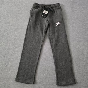 Nike Boys Fleece Size XS Gray Sweatpants 805496